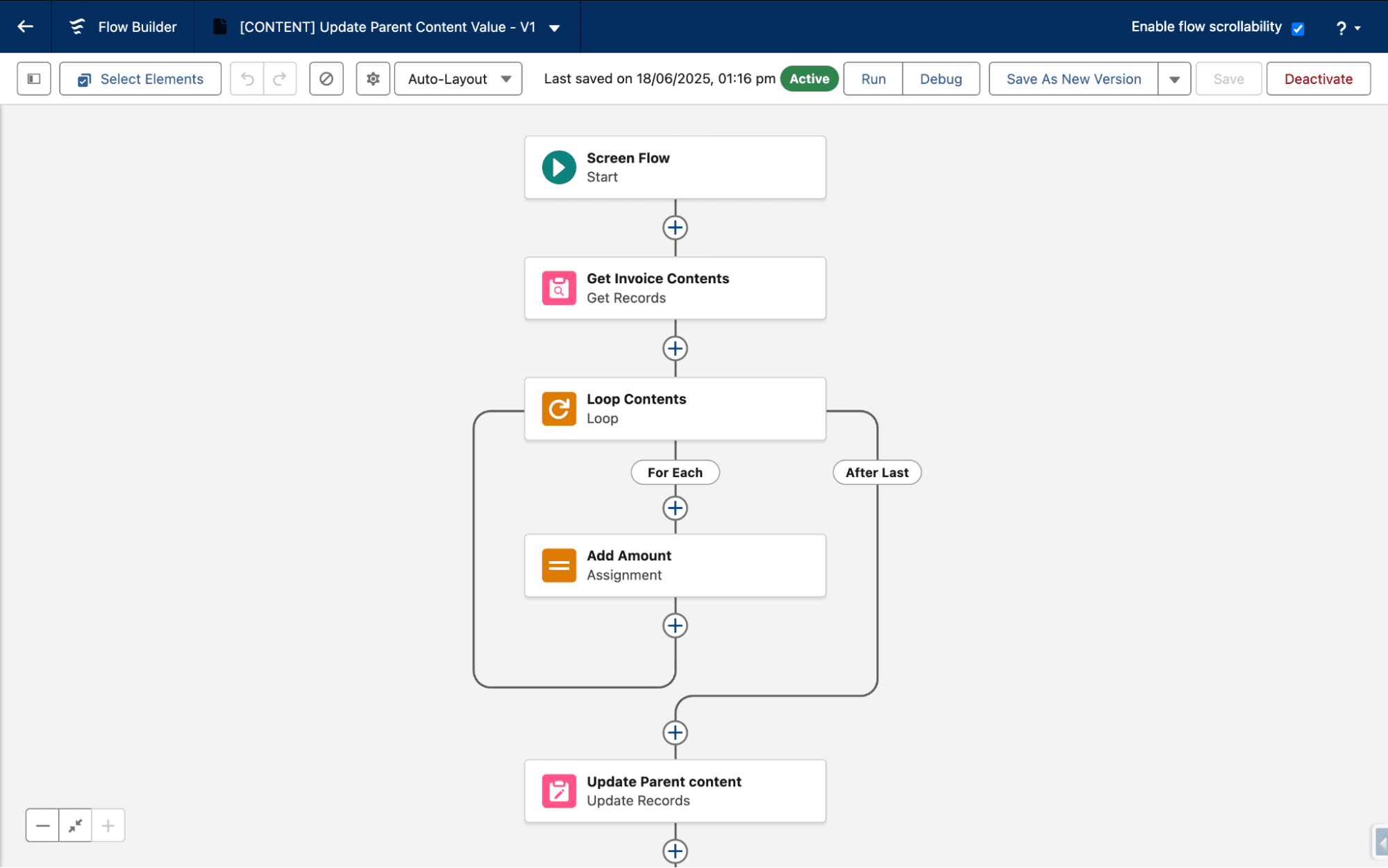 Salesforce CRM automation and integration flow builder