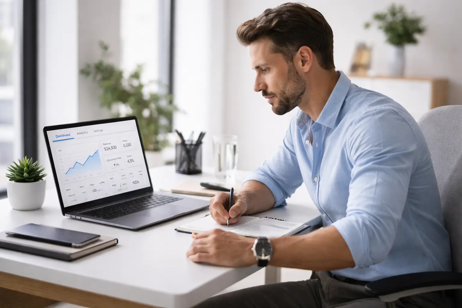 Eduard Pop working directly with a client on a Salesforce Sales Cloud pipeline